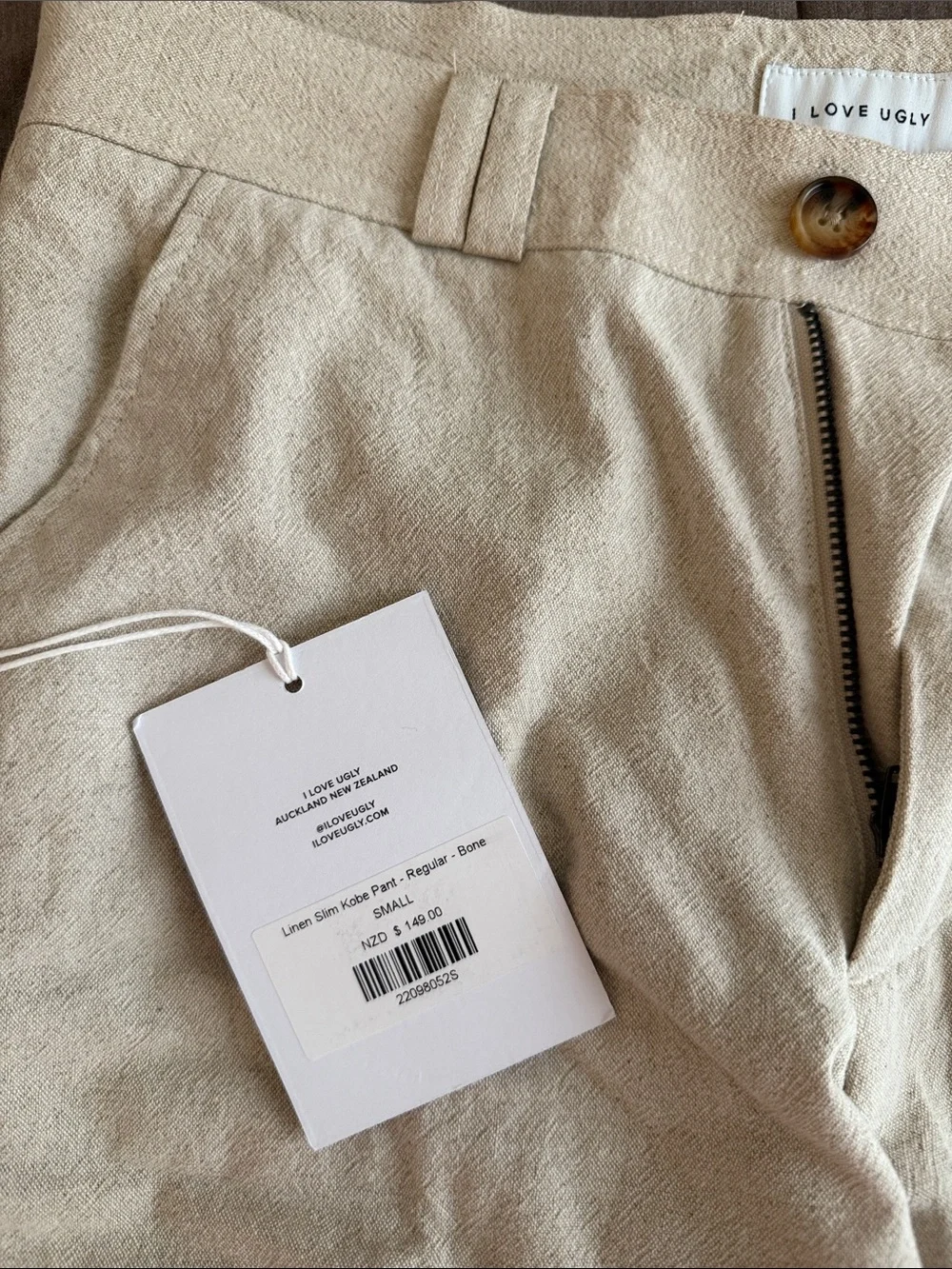 iloveugly slim fit linen pants